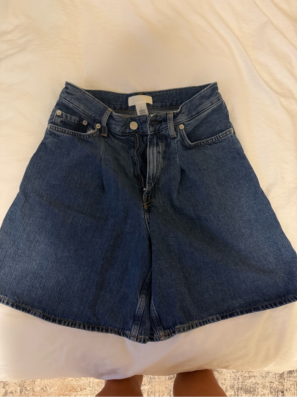 COS Dark Blue Denim Bermuda Shorts
